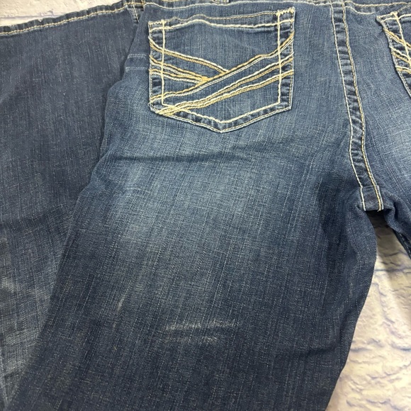 Ariat Women's 34R R.E.A.L. Mid Rise Entwined Boot Cut Jeans Western Cowgirl - Picture 3 of 14